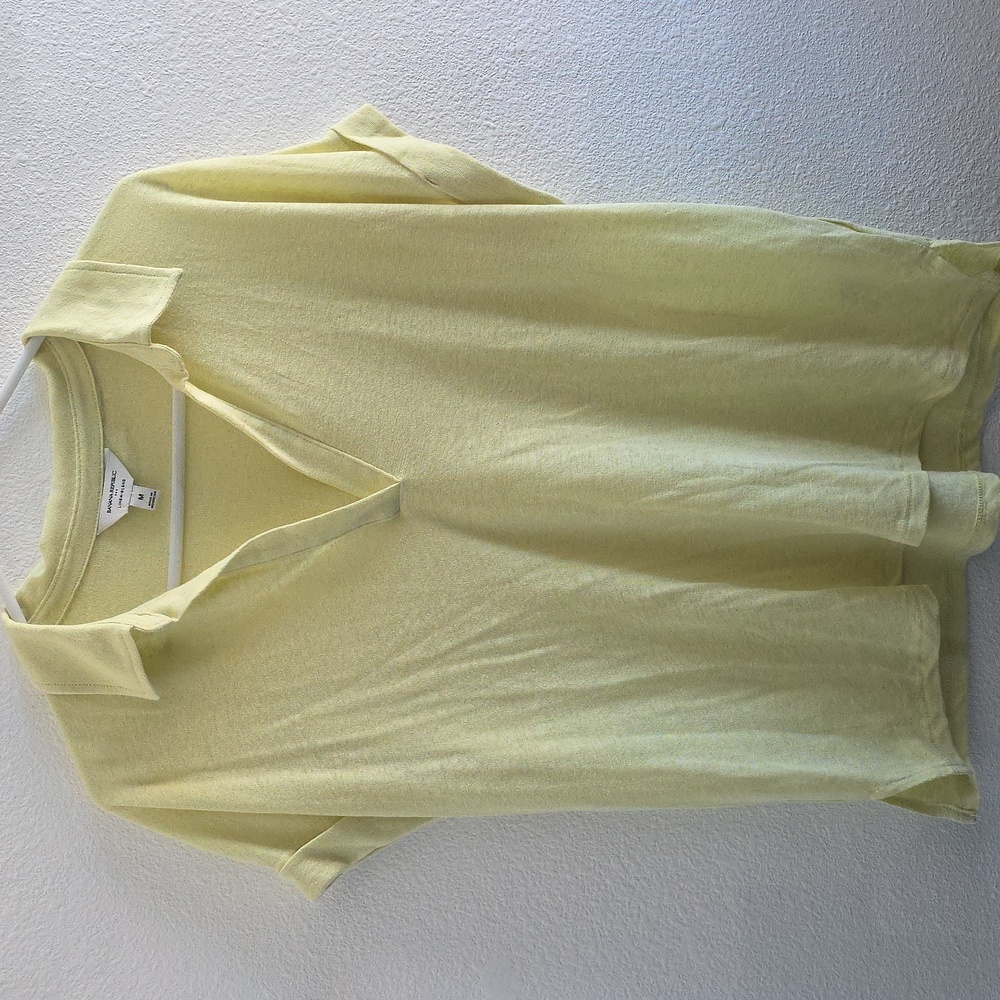 Banana Republic Linen Blend Yellow Top Size M
